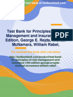 Test Bank For Principles of Risk Management and Insurance 14Th Edition, George E. Rejda, Michael Mcnamara, William Rabel