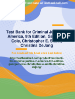 (PDF Download) Test Bank For Criminal Justice in America, 9th Edition, George F. Cole, Christopher E. Smith, Christina DeJong Fulll Chapter