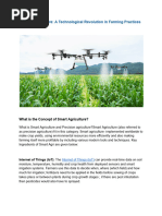 Smart Agriculture - A Technological Revolution in Farming Practices