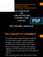 GNS 102 Use of English