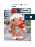 PDF Gratis Homem de Gengibre Boneca Amigurumi Receita