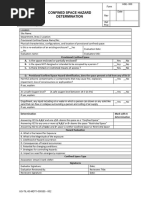 Confined Space Hazard Evaluation