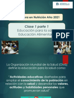 Clase 1 PARTE 1 APS EDUACION PARA LA SALUD 2021