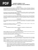 Decreto Numero 21-2016 Ley Orgánica Del Instituto para La Asistencia y Atención A La Víctima Del Delito