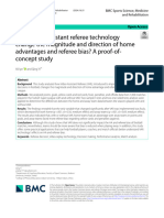 Does Video Assistant Referee Technology Change The Magnitude and Direction of Home Advantages and Referee Bias? A Proof-Of-Concept Study