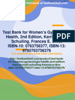 Test Bank For Women's Gynecologic Health, 2nd Edition, Kerri Durnell Schuiling, Frances E. Likis, ISBN-10: 0763756377, ISBN-13: 9780763756376