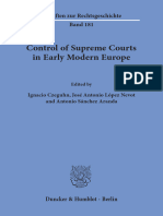 Control of Supreme Courts in Early Modern Europe: Schriften Zur Rechtsgeschichte Band 181