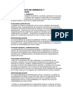 Funciones de Gerencia y Administracion