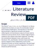 Literature Review for پژوهش هنر مرتبط با موسیقی