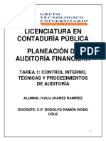 Tarea Control Interno y Tecnicas de Auditoria Ivalu Juarez