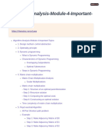 Algorithm Analysis Module 4 Important Topics