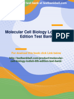 Instant Download Molecular Cell Biology Lodish 6th Edition Test Bank PDF All Chapter