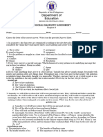 Diagnostic Assessment Tool in English - Grade 9