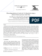 Photodegradation of Acid Red 114 Dissolved Using A PhotoFenton Process With TiO2 561 5967