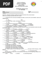 Diagnostic Test - Tle-Ict 6