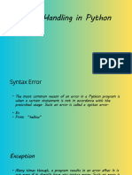 Python Error Handling New