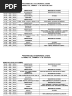 Programa Del Xxi Congreso Juvenil