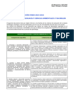 Criterios Evaluación Biología, Geología y CCAA 1º Bachiller