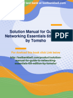 Immediate Download Solution Manual For Guide To Networking Essentials 6th Edition by Tomsho All Chapters