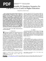 The Most Suitable 5G Simulator Scenarios For Lab As A Service (LaaS) in Higher Education