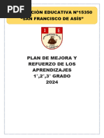 Plan de Mejora Primer Grado 2024