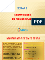 Inecuaciones de Primer Grado