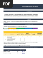 Chacklist Nivel de Implementación COSO