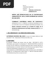 Demanda Contencioso Administrativo ANA. Nuevo