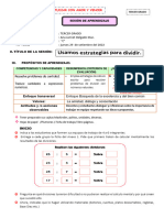 Sesión de Aprendizaje Usamos Estrategias para Dividir