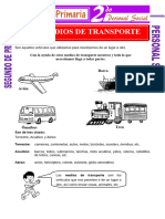 Los Medios de Transporte para Segundo de Primaria