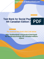 (PDF Download) Test Bank For Social Psychology, 4th Canadian Edition: Myers Fulll Chapter