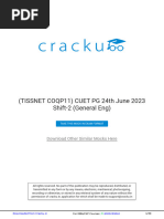 (TISSNET COQP11) CUET PG 24th June 2023 Shift-2 (General Eng) by Cracku