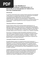 Los Elementos Que Identifican Al Neoconstitucionalismo Latinoamericano y El Desarrollo de Los Instrumentos de Tutela de Los Derechos Fundamentales