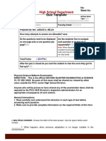 Science 10 3rd Quarter Examination