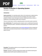 System Protection in Operating System - GeeksforGeeks