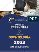 BANCO DE PREGUNTAS ODONTOLOGÍA 2023 2da