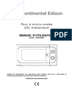 Micro-Ondes CEMO20MW Notice