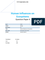 21.4 Human Influences On Ecosystems Igcse Cie Biology Ext Theory QP