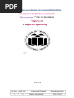 WPC Microproject 1st Year (Types of Printer) ??