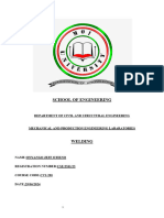 Welding Lab Report