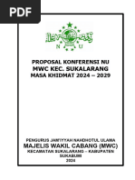 Proposal Konferensi MWC NU Kec. Sukalarang