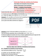 Variations Des Fonctions - 1ere - Cours