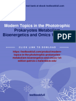 Modern Topics in The Phototrophic: Prokaryotes Metabolism Bioenergetics and Omics 1st Edition