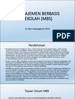 Landasan, Konsep, Karakteristik, Model MBS - Dewi Indrapangastuti