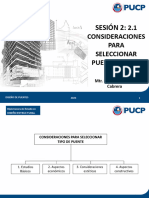 SESIÓN 2 - 2.1 CONSIDERACIONES para Seleccionar Tipo PUENTES