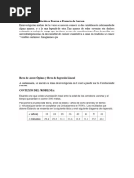 Recta de Ajuate Óptimo y Recta de Regresión Lineal