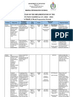 Face To Face Classes Action Plan