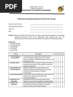 Performance Evaluation Rating For OJ Trainees 1