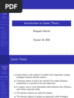 Introduction To Game Theory: Matigakis Manolis