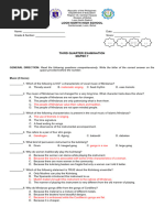 Q3. MAPEH 7 Third Quarter Examination